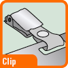 Piktogramm für Namensschilder mit Clip