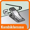 Piktogramm für Namensschilder mit Kombiklemme