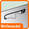 Piktogramm für Namensschilder mit Wellennadel
